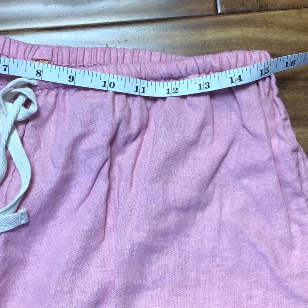 Free People Livin' In It Cotton-Linen Slouchy Beach Pants Orchid Pink medium - Picture 10 of 12